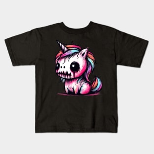 Horror unicorn pastel Kids T-Shirt